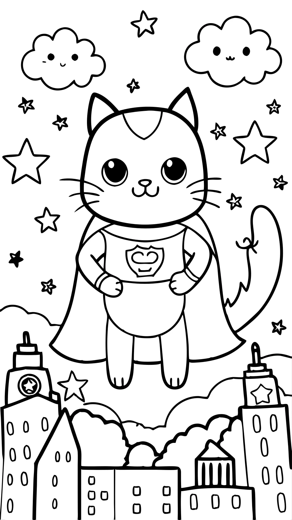 super kitties coloring pages